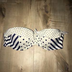 Victoria secret swim top blue and white
